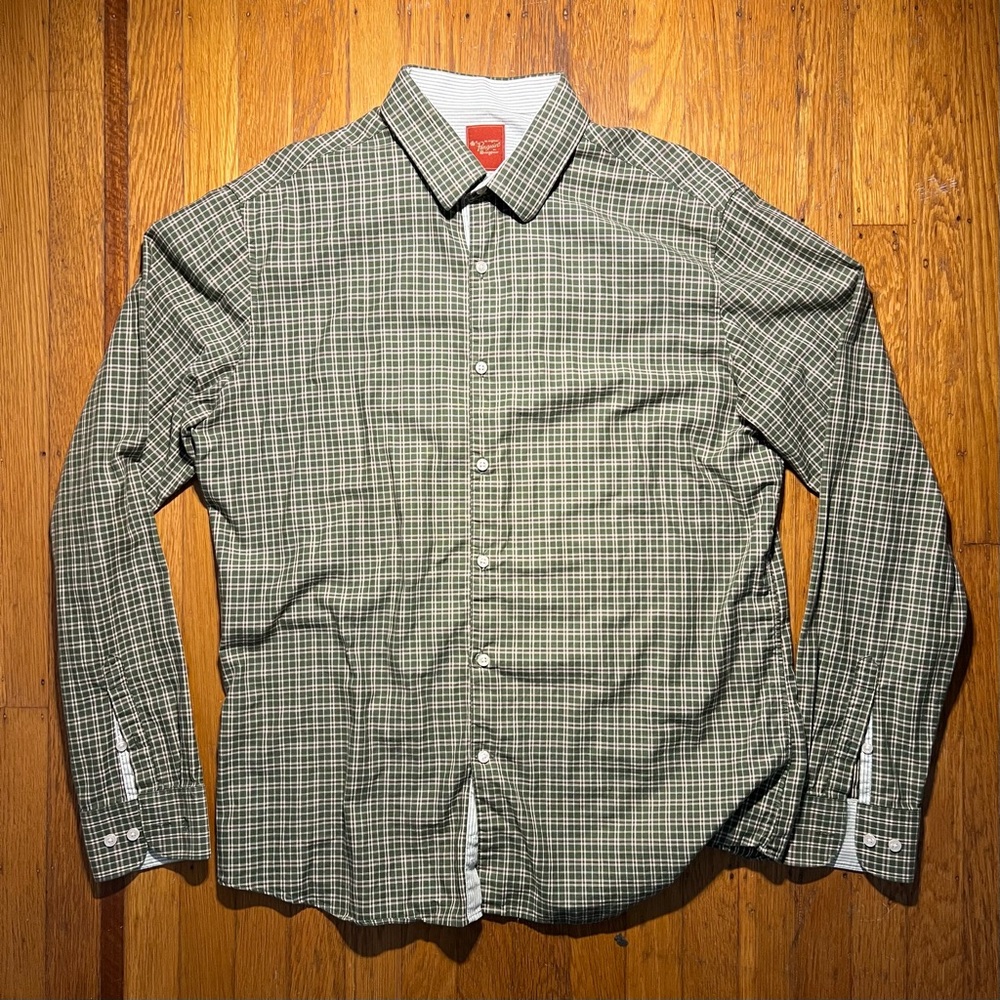 Original Penguin Green Checkered Men's Shirt